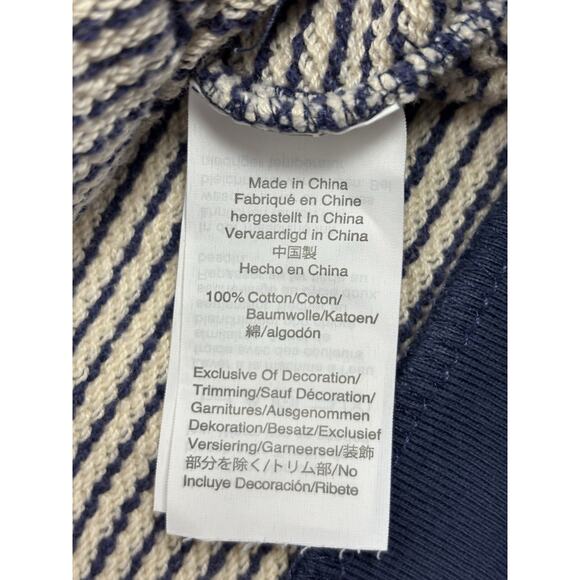 Crewcuts Everyday Navy White Stripe Bunny Face Sweatshirt Size 10 - Picture 4 of 6